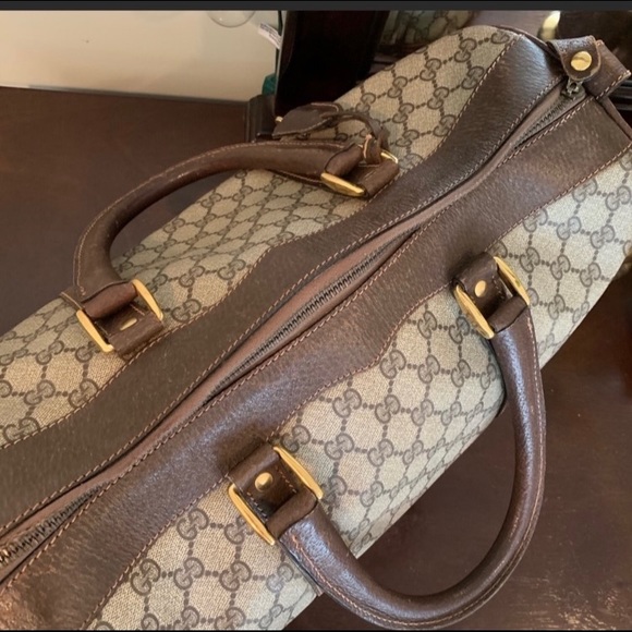 Gucci Brown Monogram Boston bag Vintage - Picture 4 of 8